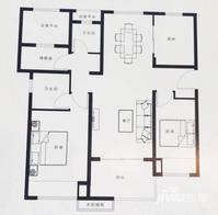 雅居乐林语城2室2厅2卫110㎡户型图